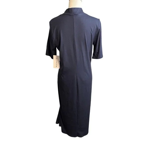 NWT Athleta Navy Signature Rib Dress Womens XLT Stretch Lightweight RTV$99 - Picture 7 of 8